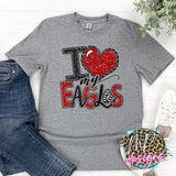 I LOVE MY EAGLES RED