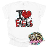 I LOVE MY EAGLES RED