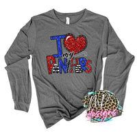 I LOVE MY PANTHERS RED LONG SLEEVE/SWEATSHIRT