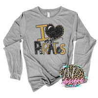 I LOVE MY PIRATES GOLD LONG SLEEVE/SWEATSHIRT