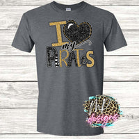 I LOVE MY PIRATES GOLD T-SHIRT
