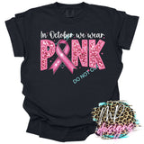 BREAST CANCER AWARENESS FAUX EMBROIDERY