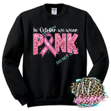 BREAST CANCER AWARENESS FAUX EMBROIDERY