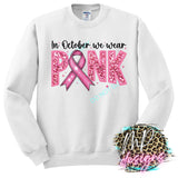 BREAST CANCER AWARENESS FAUX EMBROIDERY