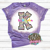 SCHOOL GRADE LEOPARD BLEACHED T-SHIRT