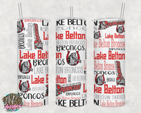 LAKE BELTON BRONCOS 20 OZ TUMBLER