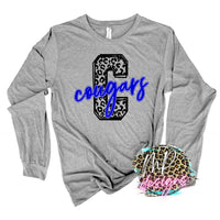 COUGARS C LEOPARD ROYAL LONG SLEEVE/SWEATSHIRT