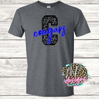 COUGARS C LEOPARD ROYAL T-SHIRT