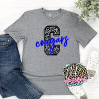 COUGARS C LEOPARD ROYAL T-SHIRT