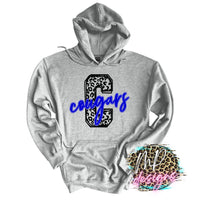 COUGARS C LEOPARD ROYAL LONG SLEEVE/SWEATSHIRT