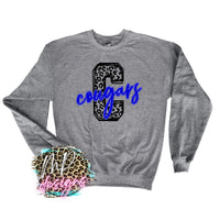 COUGARS C LEOPARD ROYAL LONG SLEEVE/SWEATSHIRT