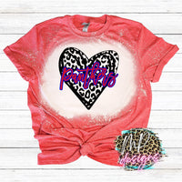 PANTHERS LEOPARD HEART RED T-SHIRT