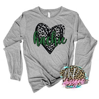 HACHIE LEOPARD HEART LONG SLEEVE/SWEATSHIRT