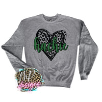 HACHIE LEOPARD HEART LONG SLEEVE/SWEATSHIRT