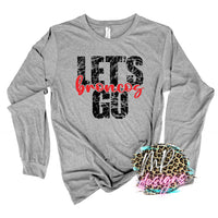 LET'S GO BRONCOS RED LONG SLEEVE/SWEATSHIRT