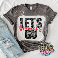 LET'S GO BRONCOS RED T-SHIRT