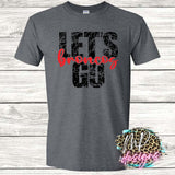 LET'S GO BRONCOS RED T-SHIRT