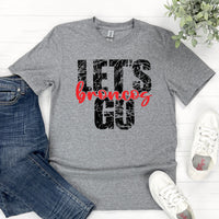 LET'S GO BRONCOS RED T-SHIRT