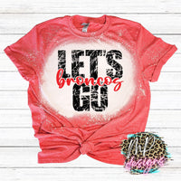 LET'S GO BRONCOS RED T-SHIRT