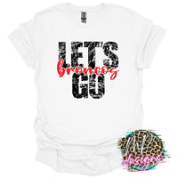 LET'S GO BRONCOS RED T-SHIRT
