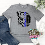 COUGARS MASCOT FOOTBALL ROYAL T-SHIRT