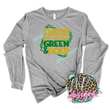 WE WEAR GREEN AND GOLD