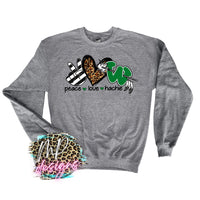 PEACE LOVE HACHIE LONG SLEEVE/SWEATSHIRT