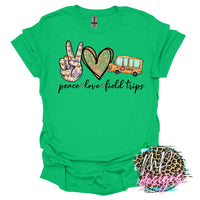 PEACE LOVE FIELD TRIPS T-SHIRT