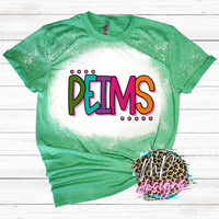 PEIMS COLORFUL BLEACHED T-SHIRT