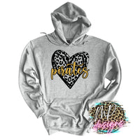 PIRATES LEOPARD HEART GOLD LONG SLEEVE/SWEATSHIRT
