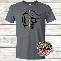 PIRATES MASCOT FOOTBALL GOLD T-SHIRT