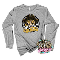 PIRATES PREPPY MASCOT GOLD LONG SLEEVE/SWEATSHIRT