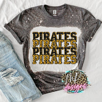 PIRATES STACKED GLITTER GOLD T-SHIRT
