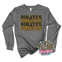 PIRATES STACKED GLITTER GOLD LONG SLEEVE/SWEATSHIRT