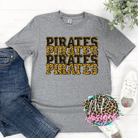 PIRATES STACKED GLITTER GOLD T-SHIRT