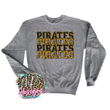 PIRATES STACKED GLITTER GOLD LONG SLEEVE/SWEATSHIRT