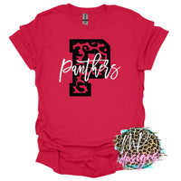 PANTHERS P LEOPARD RED T-SHIRT