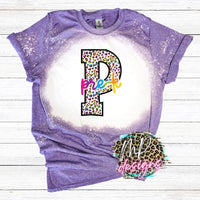SCHOOL GRADE LEOPARD BLEACHED T-SHIRT