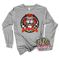 LIONS PREPPY MASCOT RED LONG SLEEVE/SWEATSHIRT