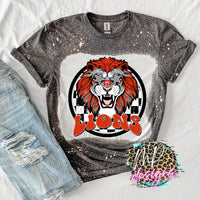 LIONS PREPPY MASCOT RED T-SHIRT