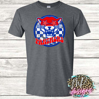 PANTHERS PREPPY MASCOT RED T-SHIRT