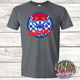 PANTHERS PREPPY MASCOT RED T-SHIRT