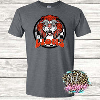 LIONS PREPPY MASCOT RED T-SHIRT