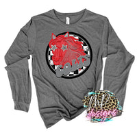 COLTS PREPPY MASCOT RED LONG SLEEVE/SWEATSHIRT