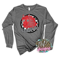 BRONCOS PREPPY MASCOT RED LONG SLEEVE/SWEATSHIRT