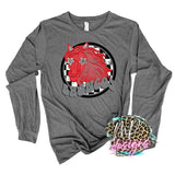 BRONCOS PREPPY MASCOT RED LONG SLEEVE/SWEATSHIRT