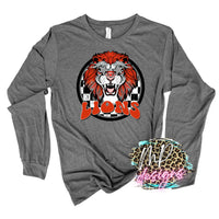 LIONS PREPPY MASCOT RED LONG SLEEVE/SWEATSHIRT