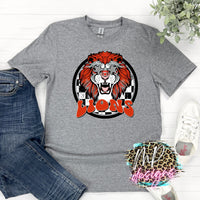 LIONS PREPPY MASCOT RED T-SHIRT