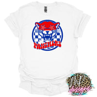 PANTHERS PREPPY MASCOT RED T-SHIRT
