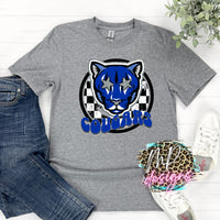 COUGARS PREPPY MASCOT ROYAL T-SHIRT